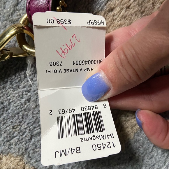 Coach plum leather large clutch. Perfect for fall. Sizes in pics. - Picture 10 of 10